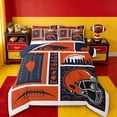 thumbnail image 1 of jejeloiu American Rugby City Queen Comforter Set,Orange Sport Helmet Bedding Comforter Set For Kids Reversible 3pcs, 1 of 8