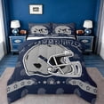 thumbnail image 1 of jejeloiu American Rugby Football Full Size Comforter Sets,Boys Ball Sport Bedding Sets For Kids Reversible 3 Pieces, 1 of 8