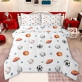 thumbnail image 1 of jejeloiu American Rugby Game Full Size Comforter Sets,Baseball Football Print Bedding Sets For Kids Reversible 3 Pieces, 1 of 7
