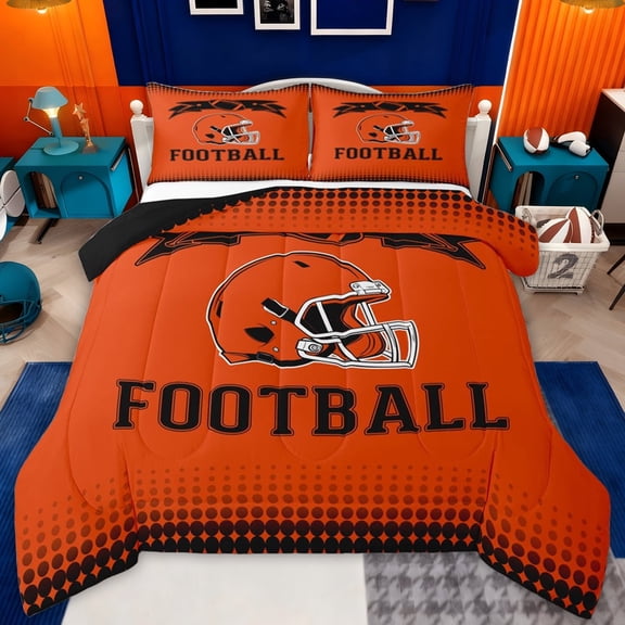 jejeloiu American Rugby Game Twin Comforter Sets,Football Sport Bedding Set For Teens Reversible 2-Piece