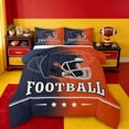 thumbnail image 1 of jejeloiu American Rugby Sport Full Size Comforter Sets,Orange Deepblue Ombre Bedding Sets For Teens Reversible 3-Piece, 1 of 8