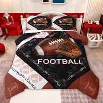 jejeloiu American Rugby Theme Twin Comforter Sets,Football Sport Game Bedding Set For Ball Gamer Reversible 2-Piece