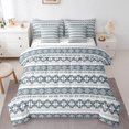 thumbnail image 1 of jejeloiu Ancient Aztec Theme Twin Bedding Sets 7-Piece,Boho Bohemain Geometric Bedding Comforter Set,Lightgreen White Sheet Sets For Men Women,Microfiber Bedroom Decorative Reversible, 1 of 8