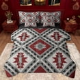 thumbnail image 1 of jejeloiu Ancient Bohemian Aztec 7-Piece Twin Bedding Sets,Rustic Western Tribal Bedding Comforter Set,Red Gray Sheet Sets For Adults,Microfiber Bedroom Decor Reversible, 1 of 8