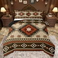 thumbnail image 1 of jejeloiu Ancient Bohemian Aztec Bedding Comforter Set,Boho Exotic Style Twin Comforter Sets,Brown Geometric Pattern Bedding Set For Men Women,Breathable Home Decor Reversible,2-Piece, 1 of 7