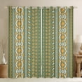 thumbnail image 1 of jejeloiu Ancient Bohemian Aztec Black Out Curtains,Geometric Floral Print Curtains Pack of 2 (42x63 Each),Green Orange Bedroom Curtains For Men Women,Super Cozy Room Decor, 1 of 6
