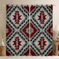 thumbnail image 1 of jejeloiu Ancient Bohemian Aztec Curtains Pack of 2 (42x84 Each),Rustic Western Tribal Curtains Blackout,Red Gray Bedroom Curtains For Adults,Microfiber Bedroom Decor, 1 of 6