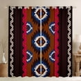thumbnail image 1 of jejeloiu Ancient Bohemian Aztec Curtains Pack of 2 (42x84 Each),Black Red Brown Curtains Blackout For Adult, 1 of 6