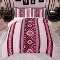 thumbnail image 1 of jejeloiu Ancient Bohemian Aztec Twin Comforter Sets,Pink Black Bedding Set For Adult Reversible 2pcs, 1 of 8