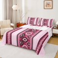 thumbnail image 1 of jejeloiu Ancient Bohemian Aztec Twin Sheet Sets,Pink Black Bedding For Adult 3pcs, 1 of 7