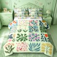 thumbnail image 1 of jejeloiu Ancient Botanical 7 Pieces Full Size Bedding Sets For Girls,Modern Print Full Size Bed in a Bag,Mint Multi Color,Reversible, 1 of 7