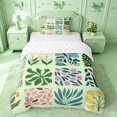 thumbnail image 1 of jejeloiu Ancient Botanical Twin Duvet Cover For Girls,Modern Print Twin Bedding,Mint Multi Color,Reversible,2pcs,1 Duvet Cover and 1 Pillowcase, 1 of 6
