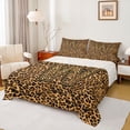 thumbnail image 1 of jejeloiu Animal Print Monogram W Full Size Sheets For Kids,Leopard Classic Initial Print Bed Sheets For Women,4-Piece, 1 of 6