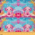 thumbnail image 1 of jejeloiu Axolotl Fabric by the Yard 3 Yards,Cartoon Animal Sewing Fabric,Orange Pink Coral Fabric for Sewing For Girls,Ultra Soft Home Decor, 1 of 6