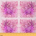 thumbnail image 1 of jejeloiu Axolotl Fabric by the Yard 3 Yards,Cartoon Animal Sewing Fabric,Pink Purple Fabric for Sewing For Girls,Ultra Soft Home Decor, 1 of 6