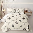 thumbnail image 1 of jejeloiu Aztec Bull Skull Western Twin Quilt Set Kids,Tribal Desert Print Twin Coverlet Set For Boy,2pcs, 1 of 7