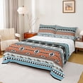 thumbnail image 1 of jejeloiu Aztec Geometric Pattern Bed Sheets Kids,Tribal Bull Skull King Sheets,4 Pieces, 1 of 6