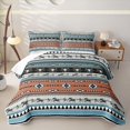 thumbnail image 1 of jejeloiu Aztec Geometric Pattern Twin Quilt Set Kids,Tribal Bull Skull Twin Coverlet Set,2 Pieces, 1 of 7