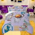thumbnail image 1 of jejeloiu Baketabll Game Full Size Comforter Sets,Sport Trophy Bedding Comforter Set,Rustic Plants Leaves Bedding Sets For Boys Kids,Microfiber Bedroom Decor Reversible,3pcs, 1 of 8