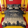 thumbnail image 1 of jejeloiu Ball Sport Game 7pcs Bedding Comforter Set,American Rugby Football Queen Bedding Sets For Teens Reversible, 1 of 8