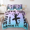 thumbnail image 1 of jejeloiu Ballet Dancer 7pcs Bedding Comforter Set,Butterfly Slihouette Queen Bedding Sets,Purple Blue Black Queen Sheet Sets For Girls,Breathable Home Decor, 1 of 8