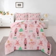 thumbnail image 1 of jejeloiu Ballet Girl Queen Comforter Set,Christmas Tree Gifts Bedding Sets,Pink Xmas Soldier Bedding Comforter Set For Princess,Ultra Soft Home Decor Reversible,3-Piece, 1 of 7