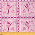 thumbnail image 1 of jejeloiu Ballet Girls Fabric by the Yard 2 Yards,Princess Bowtie Skirt Room Decor Fabric by the Yard,Ballerina Shoe Fabric for Sewing For Child,Luxury Bedroom Decor, 1 of 6