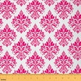 thumbnail image 1 of jejeloiu Baroque Gothic Theme Fabric by the Yard 1 Yard,Damask Print Home Decor Fabric by the Yard,Pink White Sewing Fabric For Adults,Ultra Soft Bedroom Decoration, 1 of 6