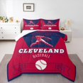 thumbnail image 1 of jejeloiu Baseball Bedding Comforter Set,Sport City Twin Comforter Sets,Acleveland Bedding Set For Teens Kids,Breathable Home Decor Reversible,2pcs, 1 of 8