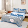 thumbnail image 1 of jejeloiu Baseball Game Twin Sheet Sets,Sport City Twin Fitted Sheet,Los Angeles Flat Sheet For Boys Teens,Ultra Soft Home Decor,3-Piece, 1 of 7