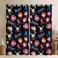 thumbnail image 1 of jejeloiu Baseball Sport Game Black Out Curtains,Watercolor Graffiti Hippie Curtains Pack of 2 (42x63 Each) For Girls Boys, 1 of 6