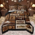 thumbnail image 1 of jejeloiu Bass Fish Hunting Twin Comforter Sets,Rustic Mallard Duck Bedding Set For Boys Kids Reversible 2pcs, 1 of 8