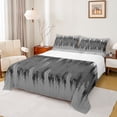 thumbnail image 1 of jejeloiu Batik Graffiti Queen 4-Piece Reversible Teen Breathable Minimal Abstract Sheet Set, 1 of 7