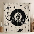 thumbnail image 1 of jejeloiu Billiards Sport Game Blackout Curtains Set of 2 (52x84 Each),Cartoon Planet Stars Window Curtains For Boys Teens, 1 of 6