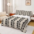 thumbnail image 1 of jejeloiu Black Botanical Leaf Bed Sheets,Minimalist Aesthetic King Sheets For Adults 4 Pieces, 1 of 7