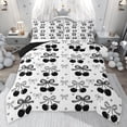 thumbnail image 1 of jejeloiu Black Cute Cherry Twin Comforter Sets,Cartoon Bowknot Bow Bedding Set For Girls Kids Reversible 2pcs, 1 of 8