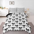thumbnail image 1 of jejeloiu Black Lovely Bow Full Size Comforter Sets,Cute Cartoon Bowtie Bedding Sets For Girls Reversible 3pcs, 1 of 8