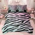 thumbnail image 1 of jejeloiu Black Stripes 7pcs Bedding Comforter Set,Jungle Zebra Striped Queen Bedding Sets,Modern Abstract Aesthetic Queen Sheet Sets For Girls Teens,Microfiber Bedroom Decor Reversible, 1 of 8