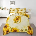 thumbnail image 1 of jejeloiu Blossoming Sunflower Flowers Full Size Comforter Sets,Country Flower Print Bedding Comforter Set,First Letter J Bedding Sets For Girls,Super Cozy Room Decor Reversible,3pcs, 1 of 8