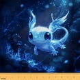 thumbnail image 1 of jejeloiu Blue Axolotl Fabric by the Yard 1 Yard,Cartoon Sea Animal Home Decor Fabric by the Yard,Kawaii Salamander Sewing Fabric For Girls,Ultra Soft Home Decor, 1 of 6