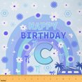 thumbnail image 1 of jejeloiu Blue Personalized Gifts Fabric by the Yard 5 Yards,Latter C Fabric for Sewing,Cartoon Rainbow Bow Home Decor Fabric by the Yard For Princess,Lightweight Room Decoration, 1 of 6