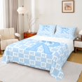 thumbnail image 1 of jejeloiu Blue Personalized Gifts Full Size Sheets,First Letter R Bed Sheets For Bows Lover 4 Pieces, 1 of 7
