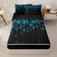 thumbnail image 1 of jejeloiu Blue Pixel Pattern Zipper Full Size Comforter Sets with Fitted Sheet and 2 Pillowcases Kids,Kids Video Games Zipper Bedding Set For Boys,Reversible,4-Piece, 1 of 7