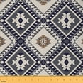 thumbnail image 1 of jejeloiu Blue Southwestern Geometric Fabric by the Yard 5 Yards,Beige Boho Hohemain Fabric for Sewing,Indian Tribal Geometric Home Decor Fabric by the Yard,Luxury Bedroom Decor, 1 of 6