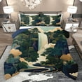 thumbnail image 1 of jejeloiu Bohemian Exotic Style Queen Comforter Set,Japanese Scenery Waterfall Bedding Sets,Beige Brown Bedding Comforter Set For Adults,Ultra Soft Home Decor Reversible,3pcs, 1 of 8