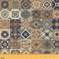 thumbnail image 1 of jejeloiu Bohemian Flower Floral Fabric by the Yard 1 Yard,Patchwork Geometric Plaid Home Decor Fabric by the Yard,Boho Theme Sewing Fabric For Men Women,Breathable Home Decor, 1 of 6