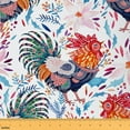 thumbnail image 1 of jejeloiu Bohemian Style Chicken Fabric by the Yard 1 Yard,Retro Boho Theme Home Decor Fabric by the Yard,Red White Sewing Fabric,Ultra Soft Home Decor, 1 of 6