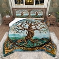 thumbnail image 1 of jejeloiu Bohemian Mystic Tree Full Size Comforter Sets,Boho Exotic Style Bedding Sets For Men Women Reversible 3-Piece, 1 of 8