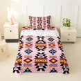 thumbnail image 1 of jejeloiu Boho Aztec Twin Sheets For Girls,Tribal Geometric Bedding,Pink,3 Pieces,1 Fitted Sheet and 1 Pillowcase, 1 of 6
