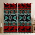 thumbnail image 1 of jejeloiu Boho Bohemian Print Black Out Curtains,Western Cowboys Horse Curtains Pack of 2 (42x63 Each),White Dreamcatcher Bedroom Curtains For Boys Kids,Lightweight Bedroom Decorative, 1 of 6